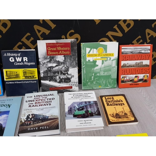 112 - COLLECTION OF RAILWAY BOOKS INCLUDING RAIL CENTRES SWINDON NUMBER 3, A HISTORY OF G W R GOODS WAGONS... 