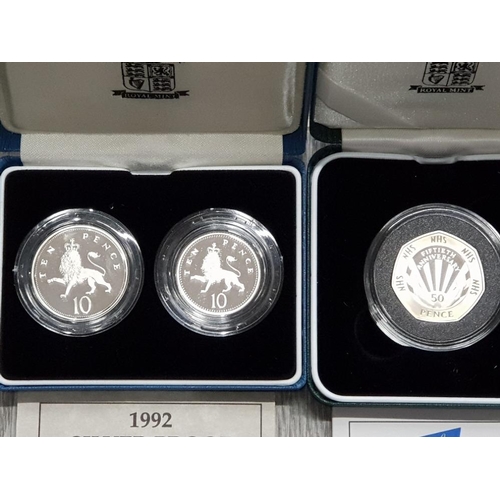 146 - ROYAL MINT UK SILVER PROOF COIN SETS INCLUDES 1992 AND 1998