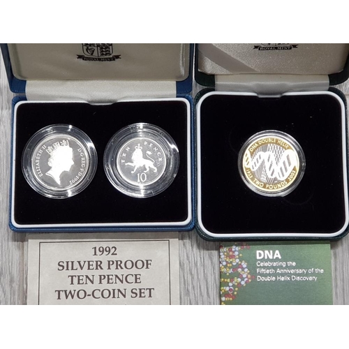 148 - ROYAL MINT UK SILVER PROOF INCLUDES 1992 AND 2003