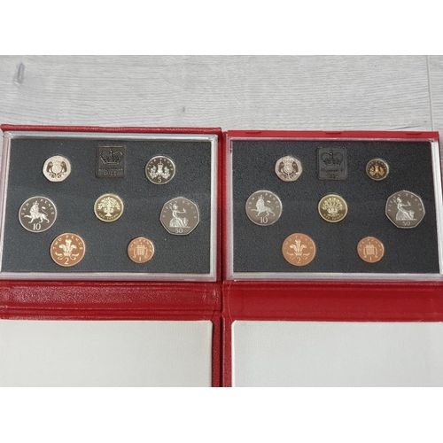 150 - ROYAL MINT UK YEARLY DELUXE COIN SETS INCLUDES 1987 AND 1991