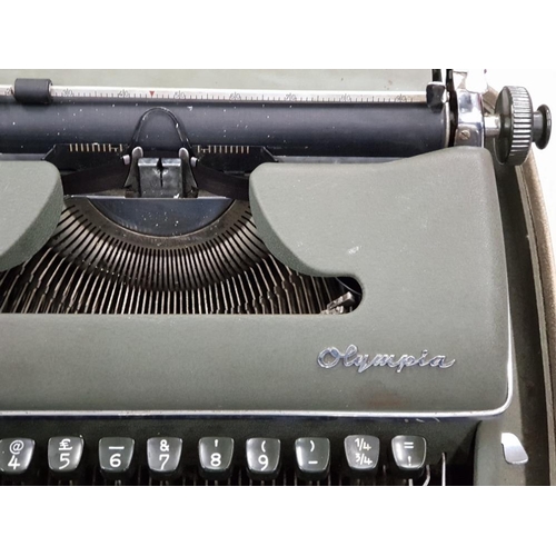 156 - VINTAGE OLYMPIA TYPEWRITER IN CARRY CASE