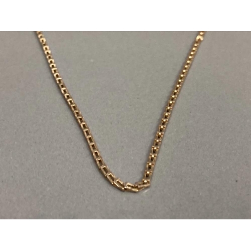 198 - 9CT YELLOW GOLD CHAIN MEASURING 51.2 CM IN LENGTH 3.8G