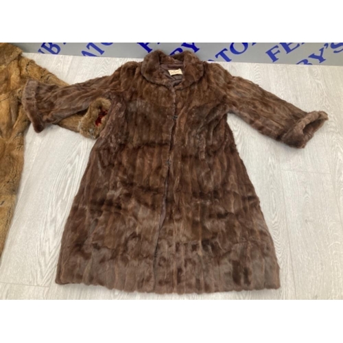 218 - JOHN KENRICK LADIES FUR COAT PLUS ONE OTHER