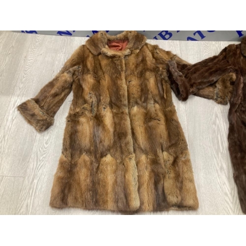 218 - JOHN KENRICK LADIES FUR COAT PLUS ONE OTHER