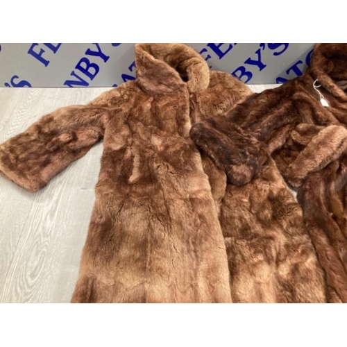 219 - 2 LADIES FUR COATS