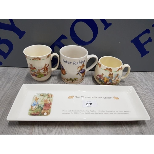 ROYAL DOULTON BUNNYKINS CUP FREDERICK WARNE AND CO PETER RABBIT CUP PLUS 2  OTHERS