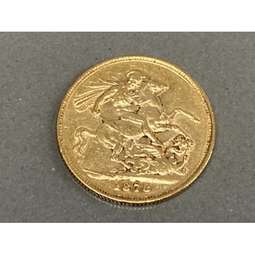 3 - 22CT GOLD 1878 FULL SOVEREIGN COIN