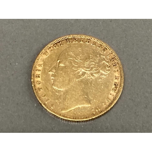 3 - 22CT GOLD 1878 FULL SOVEREIGN COIN