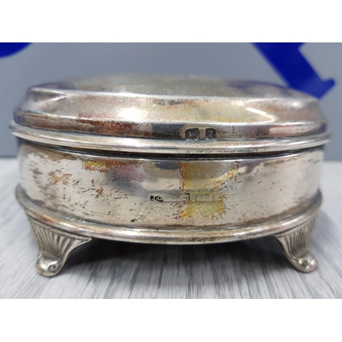 75 - 19th CENTURY SILVER JEWEL OR TRINKET BOX WITH HINGED LID BIRMINGHAM 12 X 9 X 5 CM 178.2 GRAMS GROSS