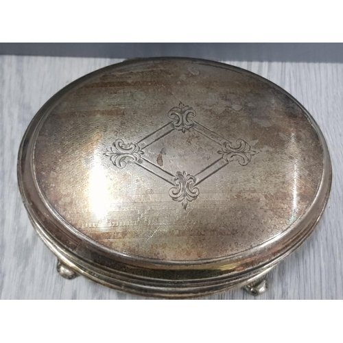 75 - 19th CENTURY SILVER JEWEL OR TRINKET BOX WITH HINGED LID BIRMINGHAM 12 X 9 X 5 CM 178.2 GRAMS GROSS