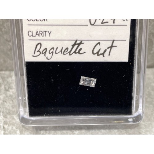 62 - NATURAL DIAMOND BAGUETTE CUT 0.29CT