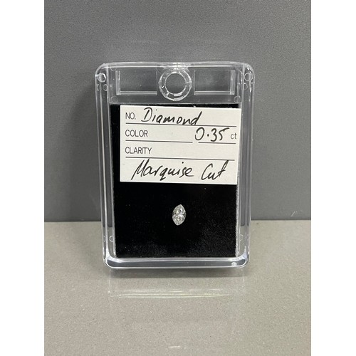 63 - NATURAL DIAMOND MARQUISE CUT 0.35CT