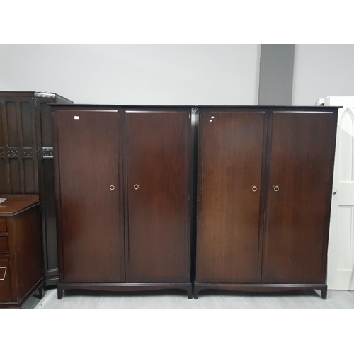 59 - A PAIR OF LARGE STAG MINSTREL WARDROBES