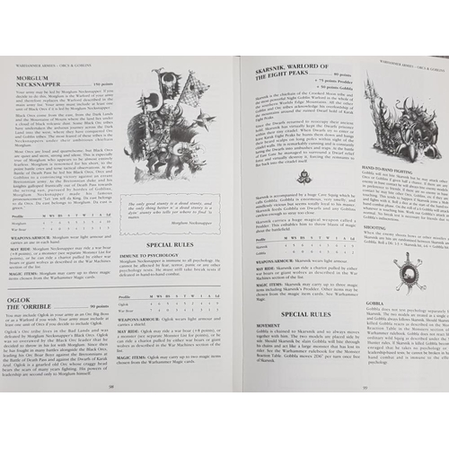 104 - 3 HIGHLY COLLECTABLE WARHAMMER SUPPLEMENT ARMIES MAGAZINES INCLUDING BRETONNIA, ORCS AND GOBLINS AND... 