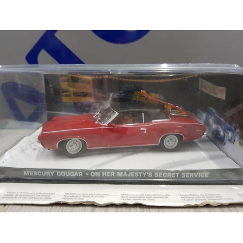 106 - 5 COLLECTORS 007 DIECAST VEHICLES IN PLASTIC SEALED CASES INCLUDING LICENCE TO KILL MASERATI BITURBO... 