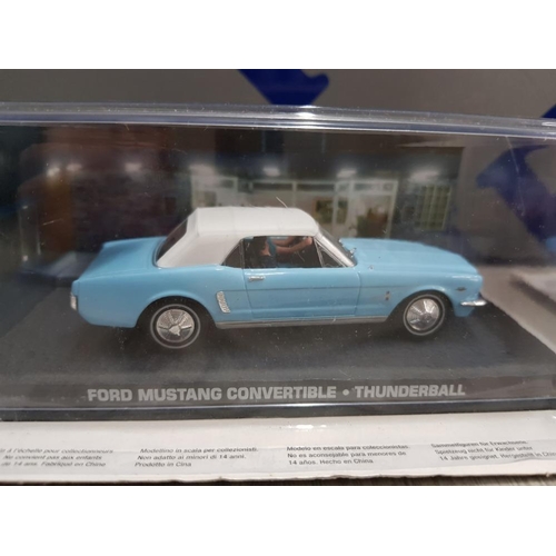 106 - 5 COLLECTORS 007 DIECAST VEHICLES IN PLASTIC SEALED CASES INCLUDING LICENCE TO KILL MASERATI BITURBO... 