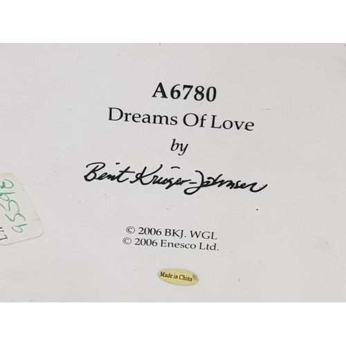 118 - 2 ARTISTIC DECORATIVE FIGURES INCLUDES DREAMS OF LOVE AND THE DREAM SELLER BY BERIT KRUGER JOHNSEN