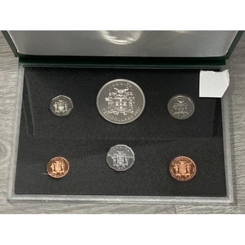 207 - 1997 JAMAICAN SIX COIN PROOF COLLECTION ONLY 500 MINTAGE IN ORIGINAL CASE WITH COA