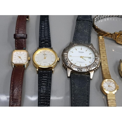 232 - 2 GENTS WATCHES TOGETHER WITH 6 LADIES WATCHES