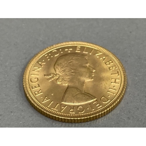 259 - 22CT GOLD 1965 FULL SOVEREIGN COIN