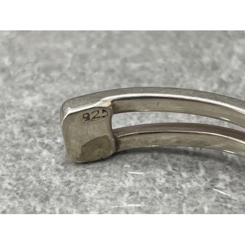 272 - SILVER 925 DOUBLE ROW TORQUE BANGLE 16.4G