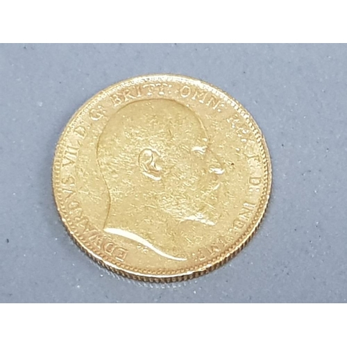 3 - 22CT GOLD 1904 EDWARD VII FULL GOLD SOVEREIGN COIN