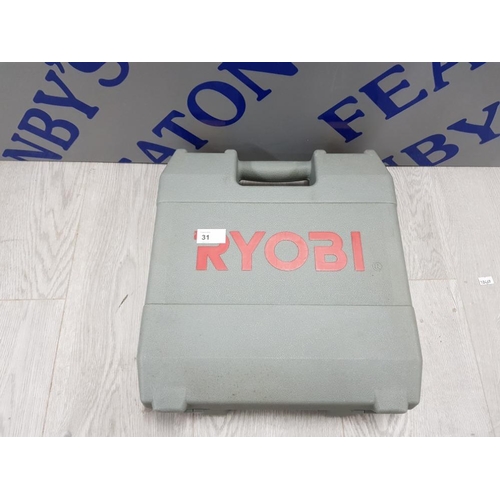 31 - RYOBI 12.O VAULT DRILL IN BOX WITH CHARGER