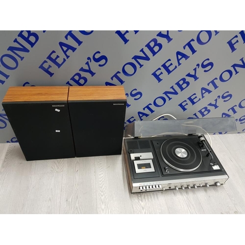 37 - NATIONAL PANASONIC SG 1060L VINYL PLAYER WITH BUILT IN TAPE RECORDER PLUS 2 SPEAKERS