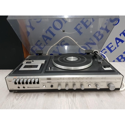 37 - NATIONAL PANASONIC SG 1060L VINYL PLAYER WITH BUILT IN TAPE RECORDER PLUS 2 SPEAKERS