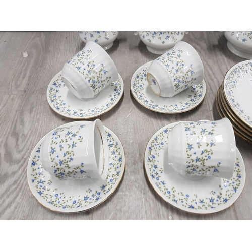 41 - ZAJECAR YUGOSLAVIA PART TEA SET INCLUDING 4 CUPS, 4 SAUCERS, 4 TEA PLATES,  TEA POT, CREAM JUG AND S... 