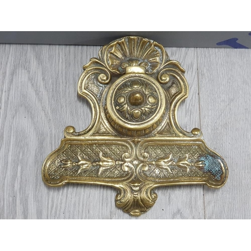 45 - ORNATE BRASS INK WELL