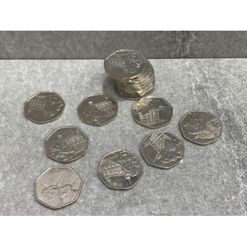 461 - 20 X PADDINGTON BEAR 50P COINS