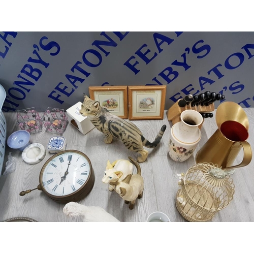 73 - HUGE COLLECTION OF VARIOUS ITEMS INCLUDING RINGTONS FINE BONE CHINA VASE IN BOX, A BREED APART COUNT... 