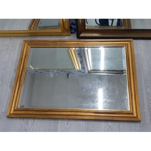 77 - 3 DECORATIVE BEVELLED EDGED FRAMED MIRRORS