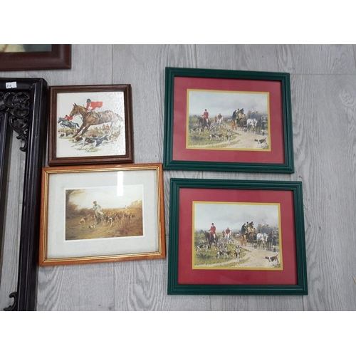 86 - LARGE COLLECTION OF FRAMED PRINTS,  DECORATIVE ORIENTAL STYLE ITEMS AND A PIECE OF WALL ART