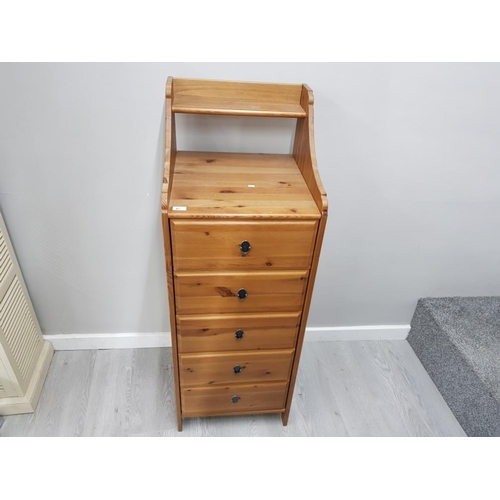 87 - 6 DRAW PINE BEDROOM CHEST OF DRAWS 49 X 136 X 48 CM