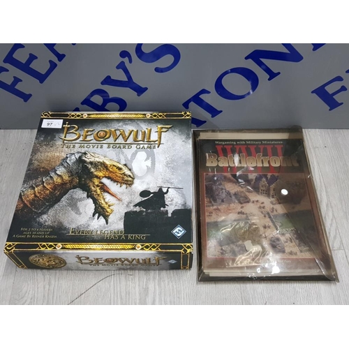 97 - BEOWULF THE MOVIE BOARD GAME AND BATTLEFRONT WWII WARGAMES BY FIRE AND FURY