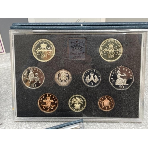 169 - 3 ROYAL MINT CASED YEARLY SETS 1983 1988 AND 1989 ALL IN ORIGINAL CASE AND CERTIFICATES