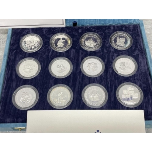 174 - COINS ROYAL MINT 1996 THE QUEENS 70TH BIRTHDAY SILVER PROOF OF 12 COIN COLLECTION WITH ORIGINAL PACK... 