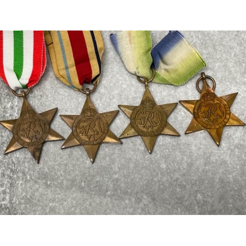 242 - MEDALS WORLD WAR 2 DEFENCE AND WAR MEDAL 39/45 STAR ATLANTIC STAR ITALY STAR AFRICA STAR ALL EXCEPT ... 