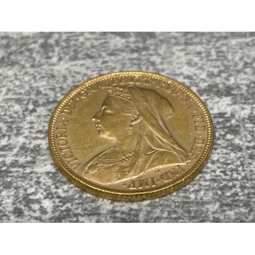 261 - 22CT GOLD 1899 FULL SOVEREIGN COIN STRUCK IN MELBOURNE