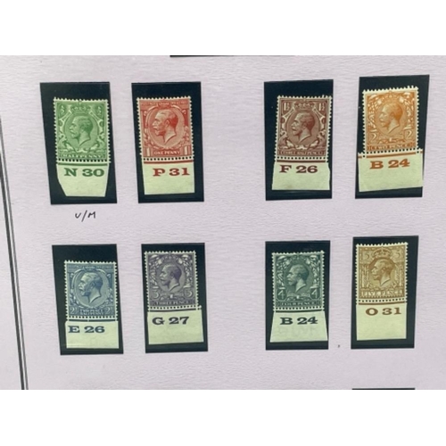 266 - STAMPS GREAT BRITAIN 1924 DEFINITIVE SET MINT EACH WITH CONTROL NUMBERS