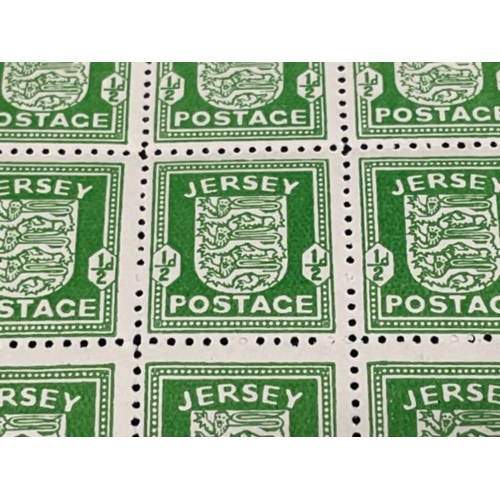 272 - STAMPS GERMAN OCCUPATION OF THE CHANNEL IS JERSEY 1941 1/2D BRIGHT GREEN