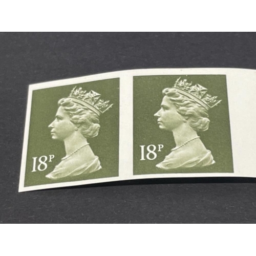 274 - STAMPS GREAT BRITAIN 1984 18P DEEP OLIVE GREY UNMOUNTED MINT PAIR