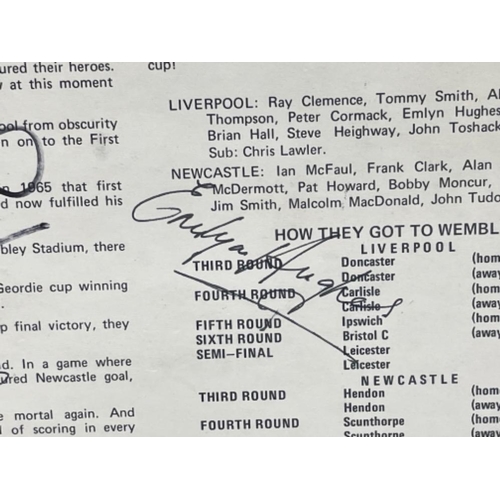 281 - AUTOGRAPHS FOOTBALL LIVERPOOL 1974 FA CUP FINAL LIVERPOOL V NEWCASTLE SOUVENIR RECORD LP SIGNED BY T... 