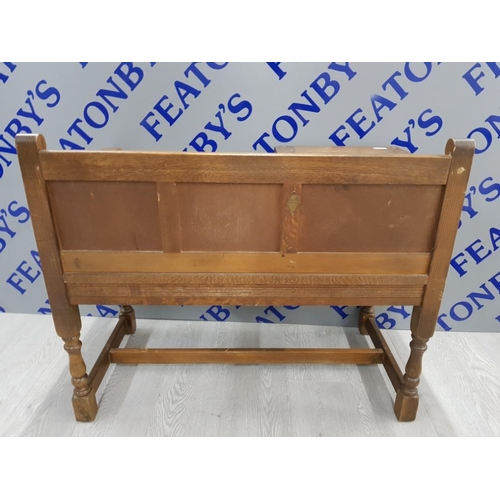 106 - OLD CHARM FURNITURE OAK TELEPHONE SEAT 93 X 75 X 46 1/2 CM