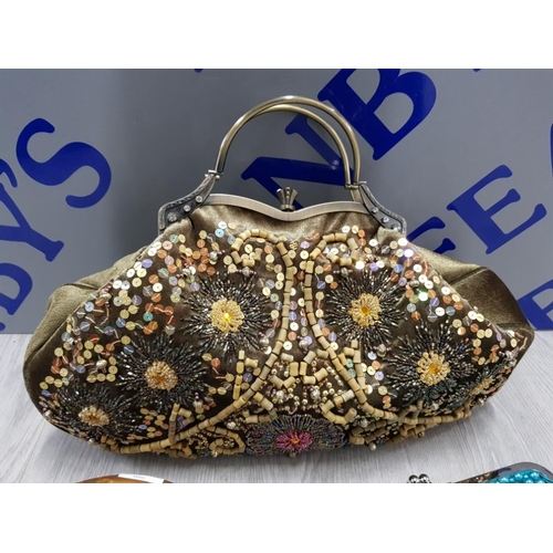 123 - 3 VINTAGE BEADED LADIES HAND BAGS INCLUDES VENDULA LONDON ETC