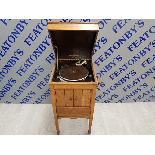 127 - ANTIQUE OAK VIVA TONAL COLUMBIA GRAFONOLA GRAMOPHONE 42 X 87 X 46 CM