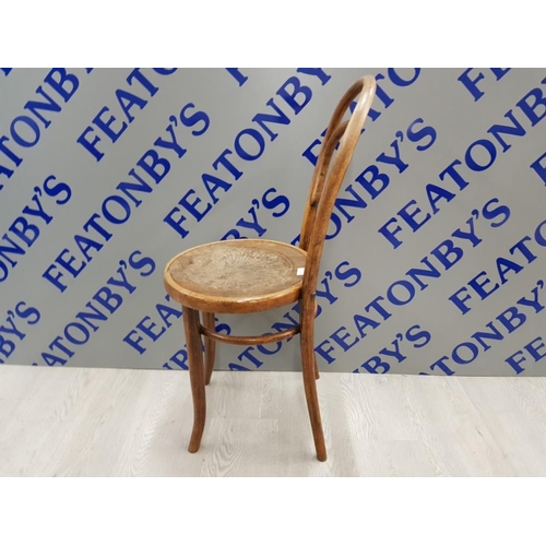 130 - ANTIQUE OAK BENT WOOD CHAIR