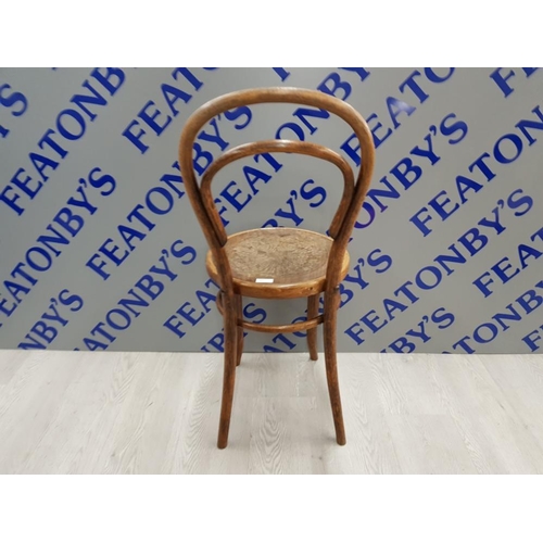 130 - ANTIQUE OAK BENT WOOD CHAIR